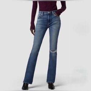 Hudson’s High Rise Baby Bootcut Jean in Serene Destructed Hem